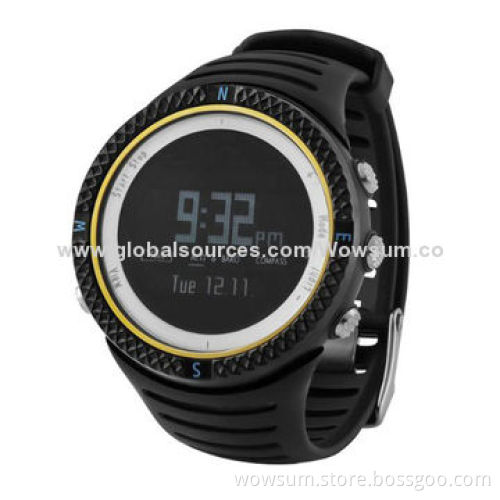 Sports and Fitness Digital Watch with Compass, Altimeter, Barometer and Thermometer